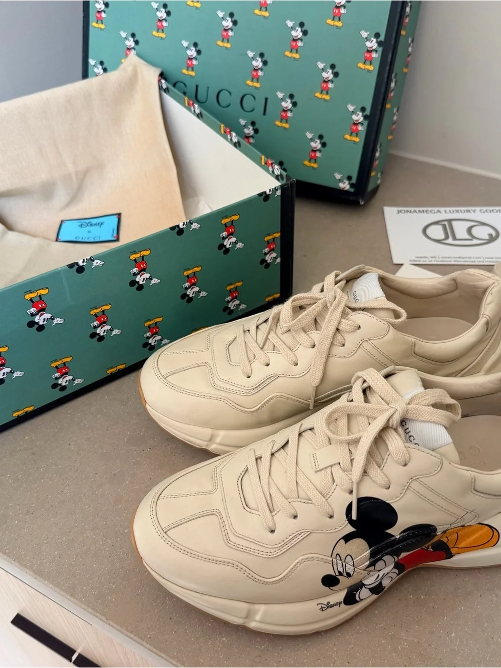 Gucci x Disney Mickey Mouse Rhyton Sneakers Men’s 7 Women’s 9 Authentic